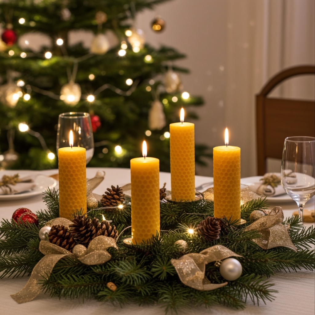 Adventné sviece - sada vysokých - 4ks 